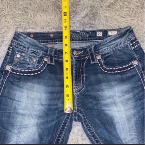 Like New!! Miss Me Jeans Signature Rise Boot Cut Size 27 - Picture 6 of 11